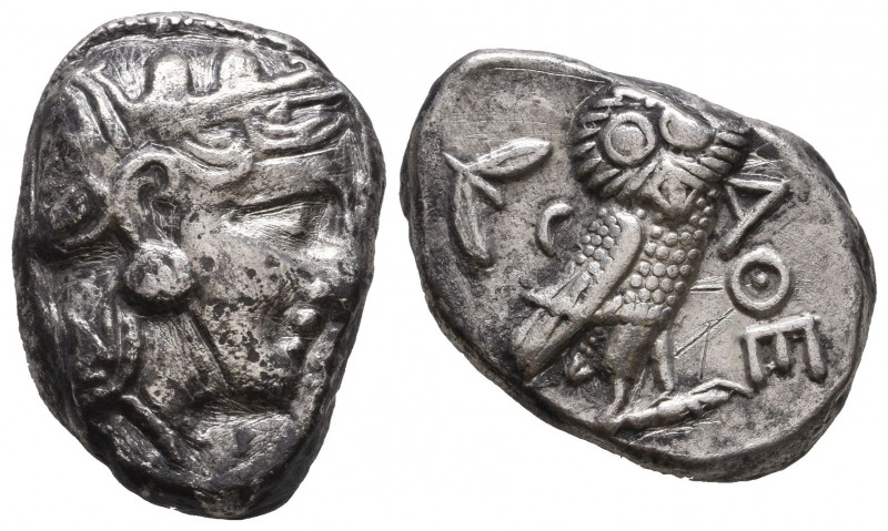 Attica, Athens AR Tetradrachm. Circa 400/390-353 BC.

Weight: 16,9 gr
Diamete...