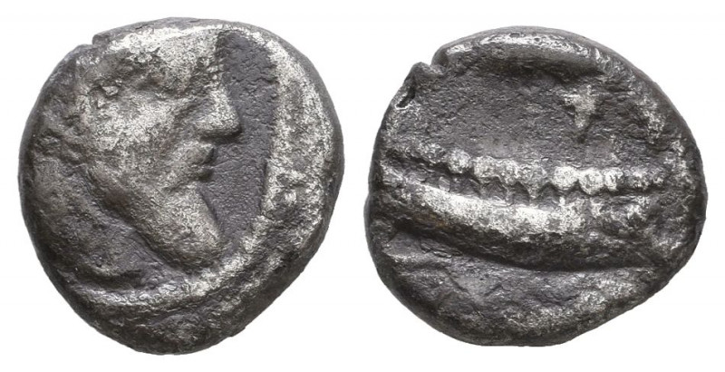 Greek
Phoenicia. Arados circa 400-350 BC. 1/12 Stater AR or Obol AR.

Weight:...