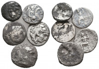 Lot of five coins of Alexander III 'the Great'. 336-323 BC. AR.

Weight: lot
Diameter: lot