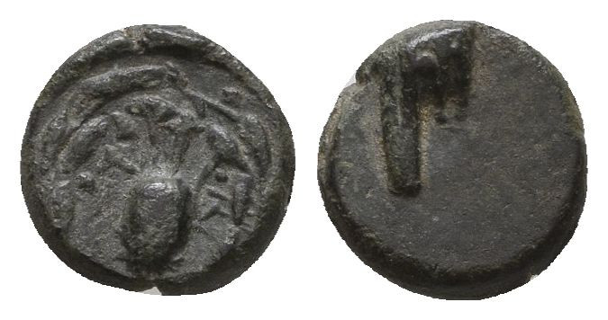 Greek
Islands of Ionia, Samos, c. 394-365 BC. Æ

Weight: 0,5 gr
Diameter: 7,...