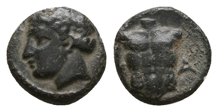 Greek Coins Pergamon AE.

Weight: 0,6 gr
Diameter: 8,3 mm