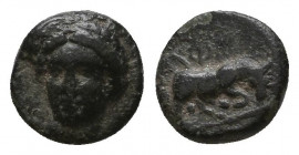 IONIA. Phygela. Ae (Circa 350-300 BC).

Weight: 0,6 gr
Diameter: 7,4 mm