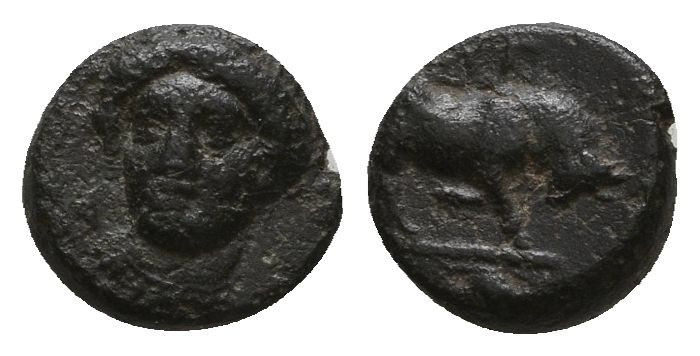 GREEK, IONIA. Phygela circa 350-300 BC.

Weight: 0,6 gr
Diameter: 8,2 mm