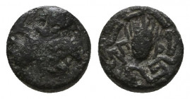 Greek
Islands of Ionia, Samos, c. 394-365 BC. Æ

Weight: 0,6 gr
Diameter: 7,8 mm
