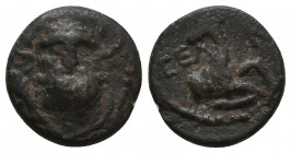 Ancient Greek coins
PISIDIA, Selge. Ae. Siglos.

Weight: 3 gr
Diameter: 14,5 mm
