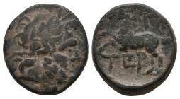 Greek Coins
Psidia. AE. 72-71 BC. Termessos.

Weight: 5,2 gr
Diameter: 17,7 mm
