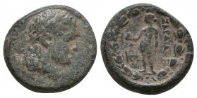 Greek
Lydia, Sardes. 133-100 B.C. AE.

Weight: 5,3 gr
Diameter: 16,9 mm