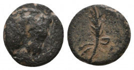 Greek Coins
PONTOS. Uncertain. Ae (Circa 130-100 BC).

Weight: 1,5 gr
Diameter: 10,8 mm
