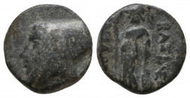 Kings of Cappadocia. Ariarathes III or Ariarathes IV Eusebes Æ Unit. Circa 230-163 BC.

Weight: 3,1 gr
Diameter: 13,9 mm