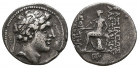 SELEUKID KINGDOM: Alexander II Zebina, 128-123 BC, AR.

Weight: 3,7 gr
Diameter: 18,2 mm