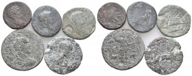 Lot of five (5) Roman Provincial Coins. AE.

Weight: lot
Diameter: lot