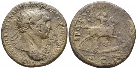 Trajan. AE Sestertius (25.58 g), AD 98-117.

Weight: 21,9 gr
Diameter: 32,9 mm