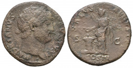 Hadrian, A.D. 117-138. Æ Sestertius. Rome.

Weight: 8,6 gr
Diameter: 27 mm