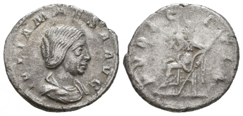 Julia Maesa, sister of Julia Domna and grandmother of Elagabalus. AR Denarius.
...