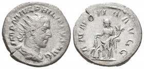 Philippus I Arabs (244-249 AD). AR Antoninianus.

Weight: 2,7 gr
Diameter: 21,9 mm