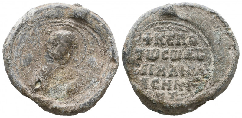 Byzantine Lead Seals, 7th - 13th Centuries. 

Weight: 20,9 gr
Diameter: 29,3 ...