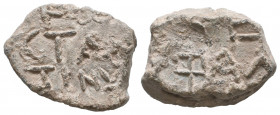 Byzantine Lead Seals, 7th - 13th Centuries. 

Weight: 14,4 gr
Diameter: 25 mm
