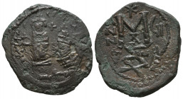 Arab-Byzantine, Heraclius Æ Fals. AD 642-646. 

Weight: 10,6 gr
Diameter: 32,2 mm