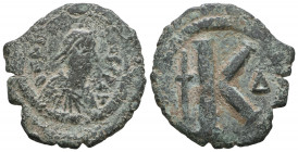 Byzantine, AE Half follis.

Weight: 7,2 gr
Diameter: 28,5 mm