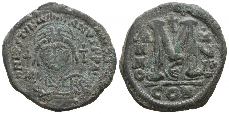 Byzantine
Justinian I. AD 527-565. Constantinople AE Follis.

Weight: 21,3 gr...