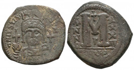 Byzantine
Justinian I. AD 527-565. Theupolis AE Follis.

Weight: 18,5 gr
Diameter: 33,1 mm