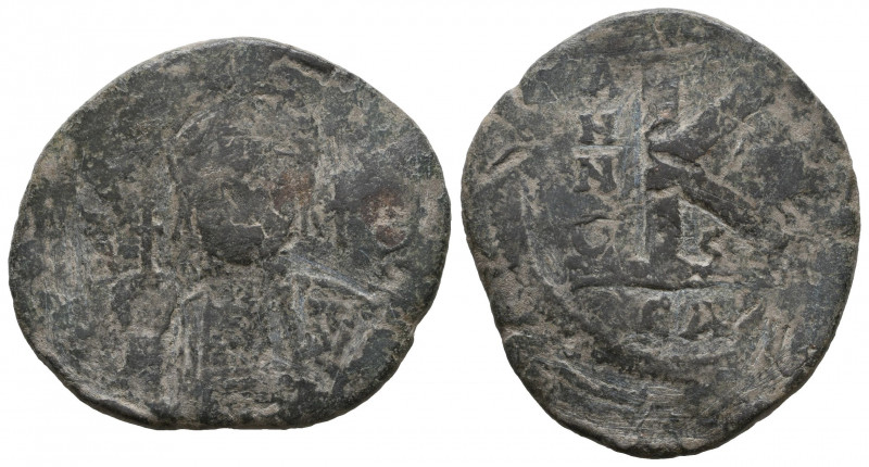 Byzantine
Justinian I. AD 527-565. Carthage AE Half Follis.

Weight: 17,6 gr...