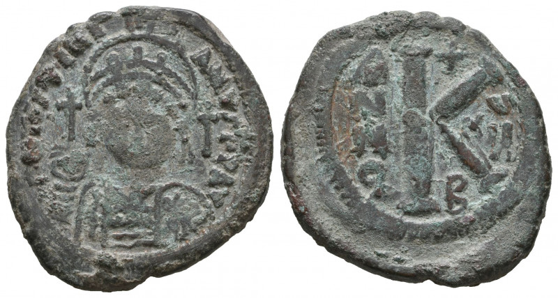 Byzantine
Justinian I. AD 527-565. AE Half Follis.

Weight: 9,7 gr
Diameter:...
