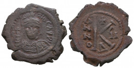 Byzantine AE Half follis.

Weight: 10,5 gr
Diameter: 23,1 mm