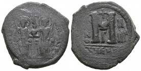 JUSTIN II, with SOPHIA (565-578). Follis. Theupolis.

Weight: 7,3 gr
Diameter: 27,8 mm