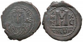 MAURICE TIBERIUS. 582-602 AD. Æ Follis, Theupolis.

Weight: 6,1 gr
Diameter: 22,4 mm