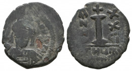Byzantine AE Follis. Theupolis

Weight: 6 gr
Diameter: 24,3 mm
