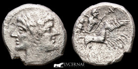 Roman Republic Silver quadrigatus 6,01 g. 22 mm. Rome  225-214 B.C.  Good very fine (MBC)