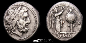 Anonymous Silver Victoriatus 3,24 g., 15 mm. Sicily 207 B.C.  Good very fine (MBC+)