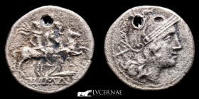 Anonymous  Silver Denarius 3.50 g., 19 mm. - 206-200 BC Very fine (BC)