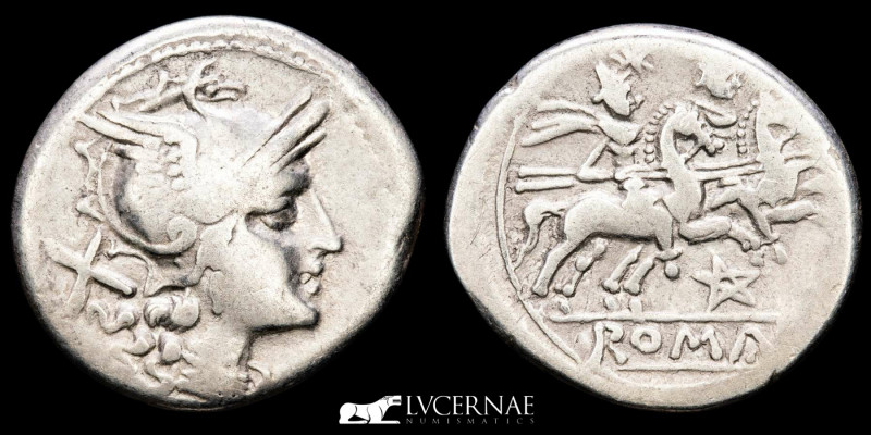Roman republic - Anonymous Star Series Silver denarius (3,55 g. 20 mm.). Rome, 2...