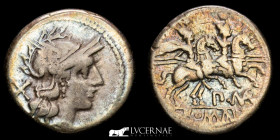 P. Maenius - P·MAE series Silver Denarius 3,88 g., 18 mm. Rome 190-194 BC. gVF
