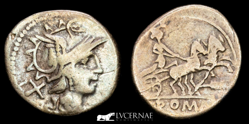 Roman Republic. - Anonymous Diana in biga series, silver denarius (3.28 g. 19 mm...