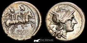 C. Scribonius Curio Silver Denarius 4,07 g. 20 mm. Rome 154 B.C. GVF