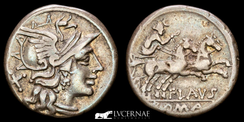 Roman Republic - Decimius Flavus. Silver denarius (3,97 g. 18 mm.) minted in Rom...
