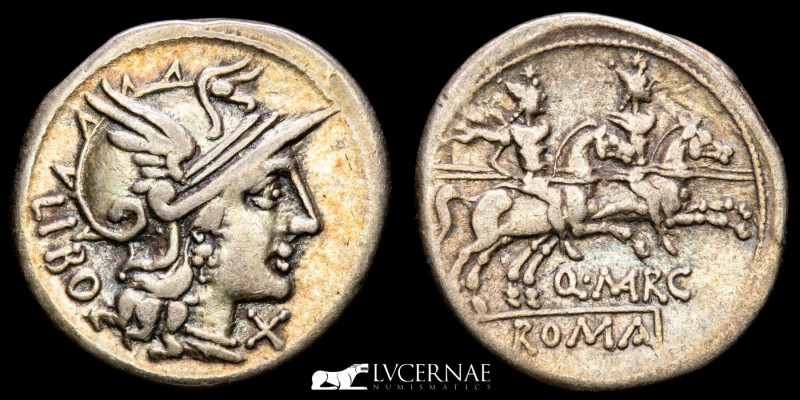 Roman Republic - Q. Marcius Libo. 
Silver denarius (3,47 g. 20 mm.). Rome mint, ...