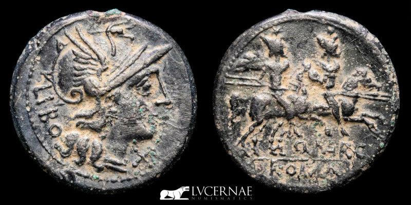Roman Republic - Q. Marcius Libo. Fouree denarius (3,15 g, 19 mm). Rome mint, 14...