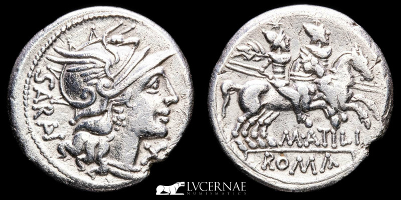 Roman Republic - M. Atilius Saranus.
Silver denarius (3.90 g. 19 mm.) Rome mint,...