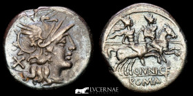 D. Junius Silanus Silver Denarius 3,70 g. 19 mm. Rome 145 B.C. GVF