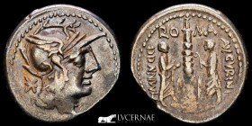 C. Minucius Augurinus Silver Denarius 3.88 g. 20 mm. Rome 135 B.C. Good very fine