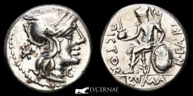 N. Fabius Pictor. Silver Denarius 3.88 g., 17 mm Rome 132 B.C. gVF