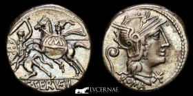 Roman Republic C Serveilius M. f. Silver Denarius 3.85 g. 18 mm. Rome 127 A.D. extremely fine