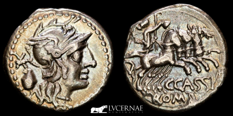Roman Republic - C. Cassius. Silver Denarius (3.86 g., 18 mm.). Rome, 126 B.C. 
...