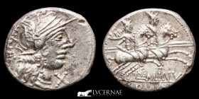 Q. Minucius Rufus Silver Denarius 3.87 g., 18 mm. Rome 122 BC gVF