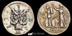 M. Fourius Philus Silver denarius 3,85 g. 19 mm Rome 119 B.C. Near Extremely fine