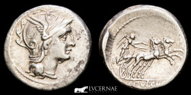 C. Claudius Pulcher Silver Denarius 3,92 g. 18 mm. Rome 110 - 109 B.C. nEF